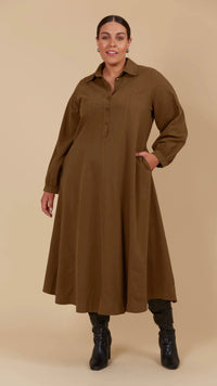 Freya Dress Toffee