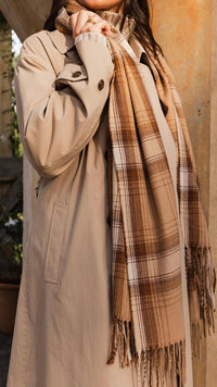 Oxford Scarf Plaid Camel