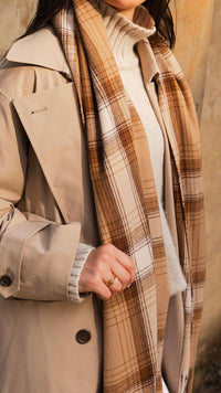 Oxford Scarf Plaid Camel