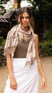 Edinburgh Scarf Plaid Mocha