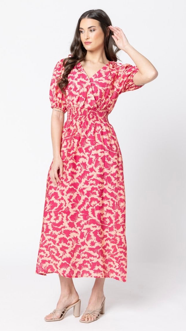 Skillfull SS Midi Dress Rosette Burst