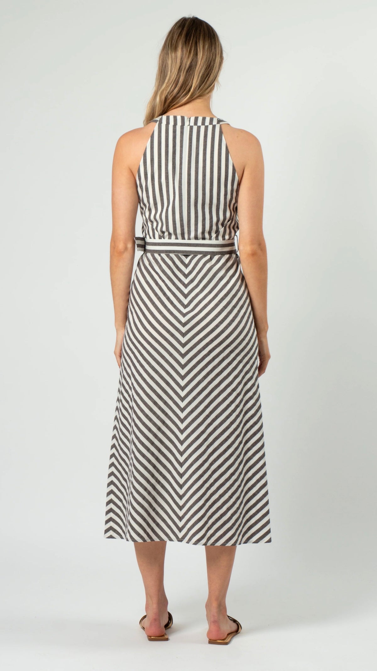 Rael Dress Licorice Stripe