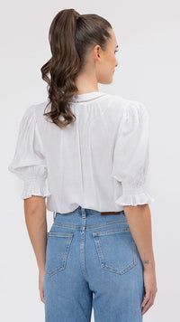 Addyson Top White Textured