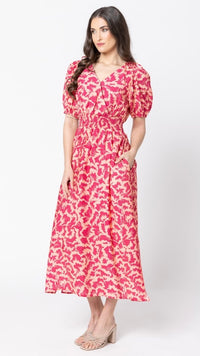 Skillfull SS Midi Dress Rosette Burst