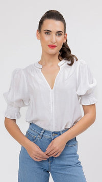 Addyson Top White Textured