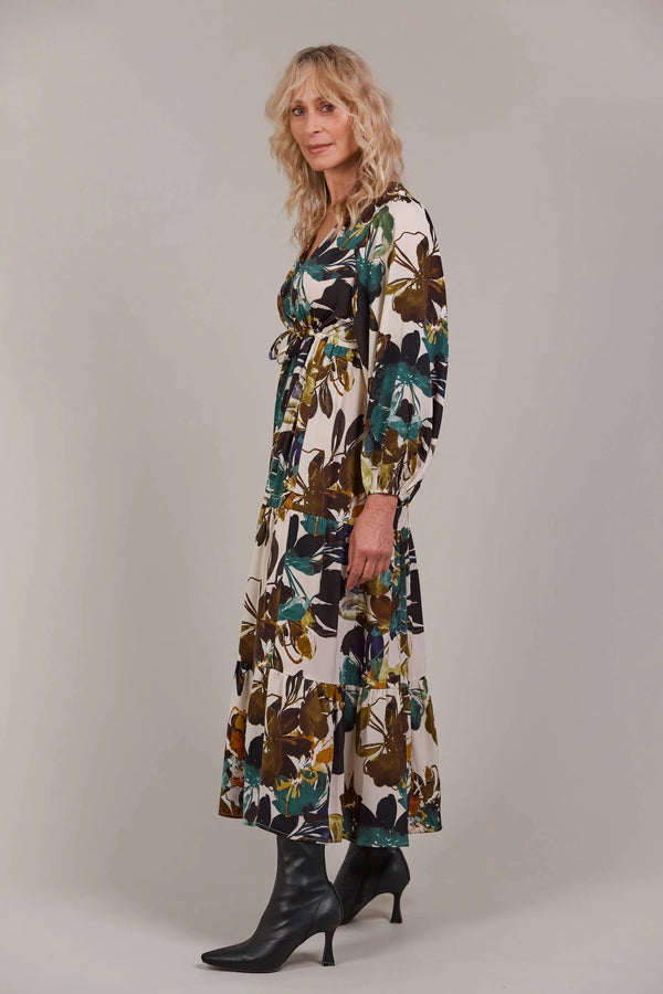 Elsie Maxi Dress Botanical Tusk