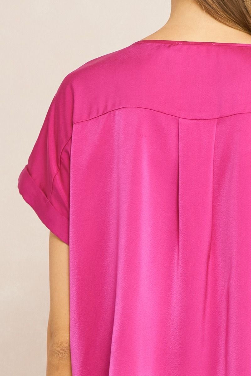 Celebration Sequin Top Magenta