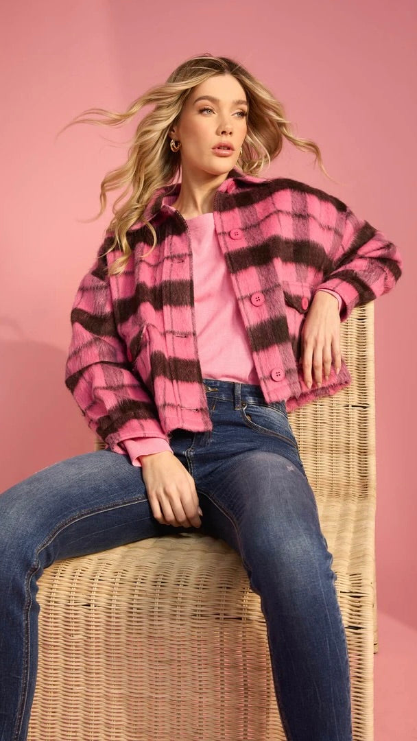 Daytona Crop Jacket Pink