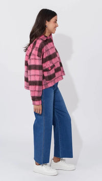 Daytona Crop Jacket Pink