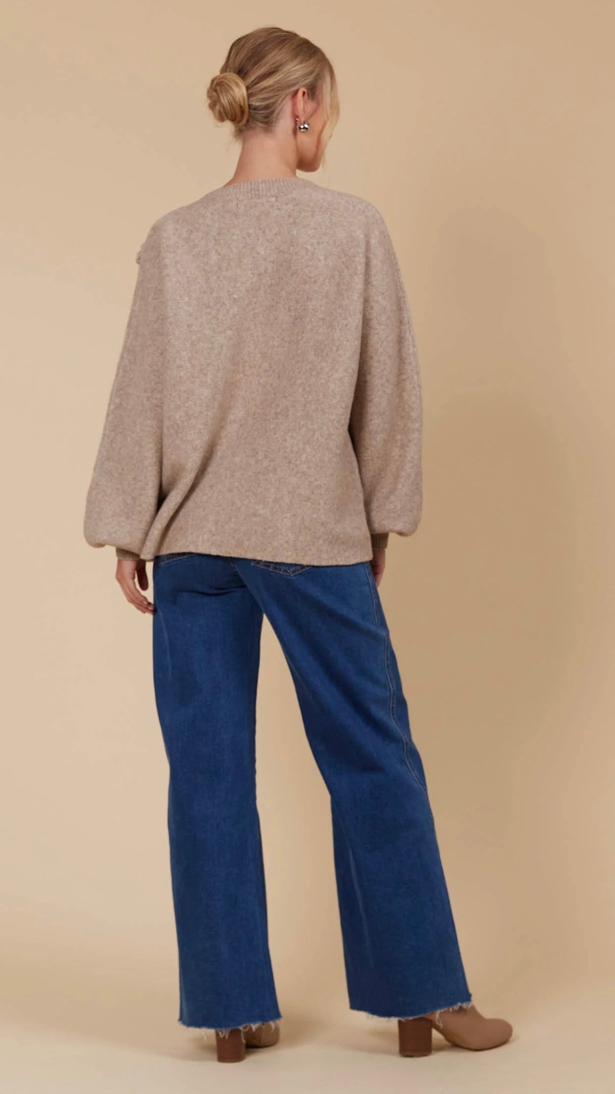 Miru Flower Jumper Taupe