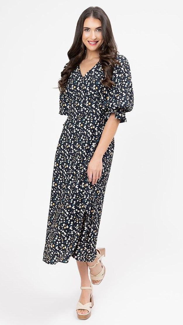 Madrid Dress Midnight Daisy