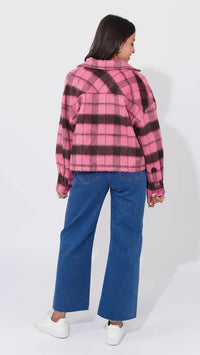 Daytona Crop Jacket Pink