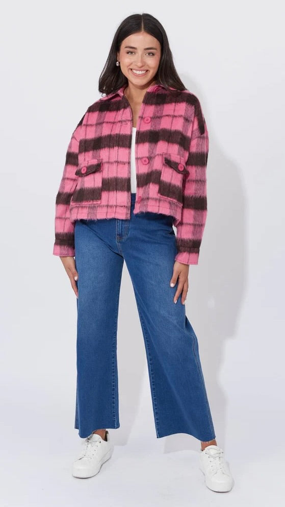 Daytona Crop Jacket Pink