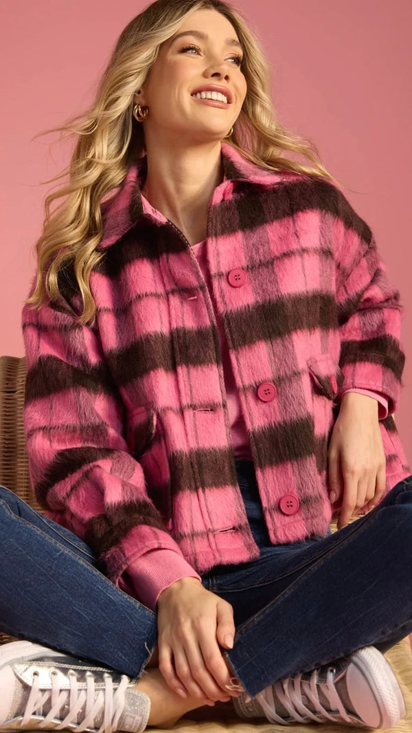 Daytona Crop Jacket Pink