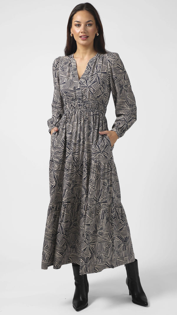 Vivienne Dress Bow Tie Indigo