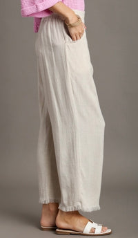 Villa Freyed Linen Pant Oat