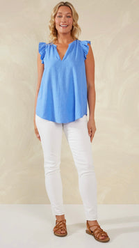 Florence Frill Tank Coast