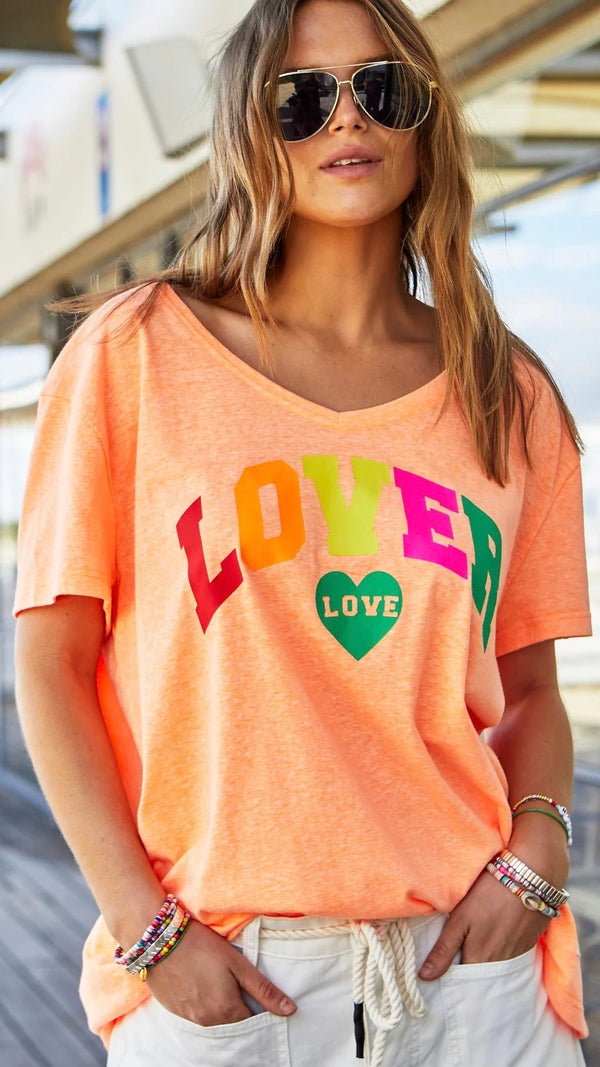 Lover Tee V Neck Orange
