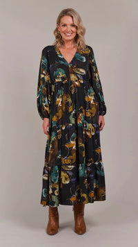 Elsie Maxi Dress Botanical Black