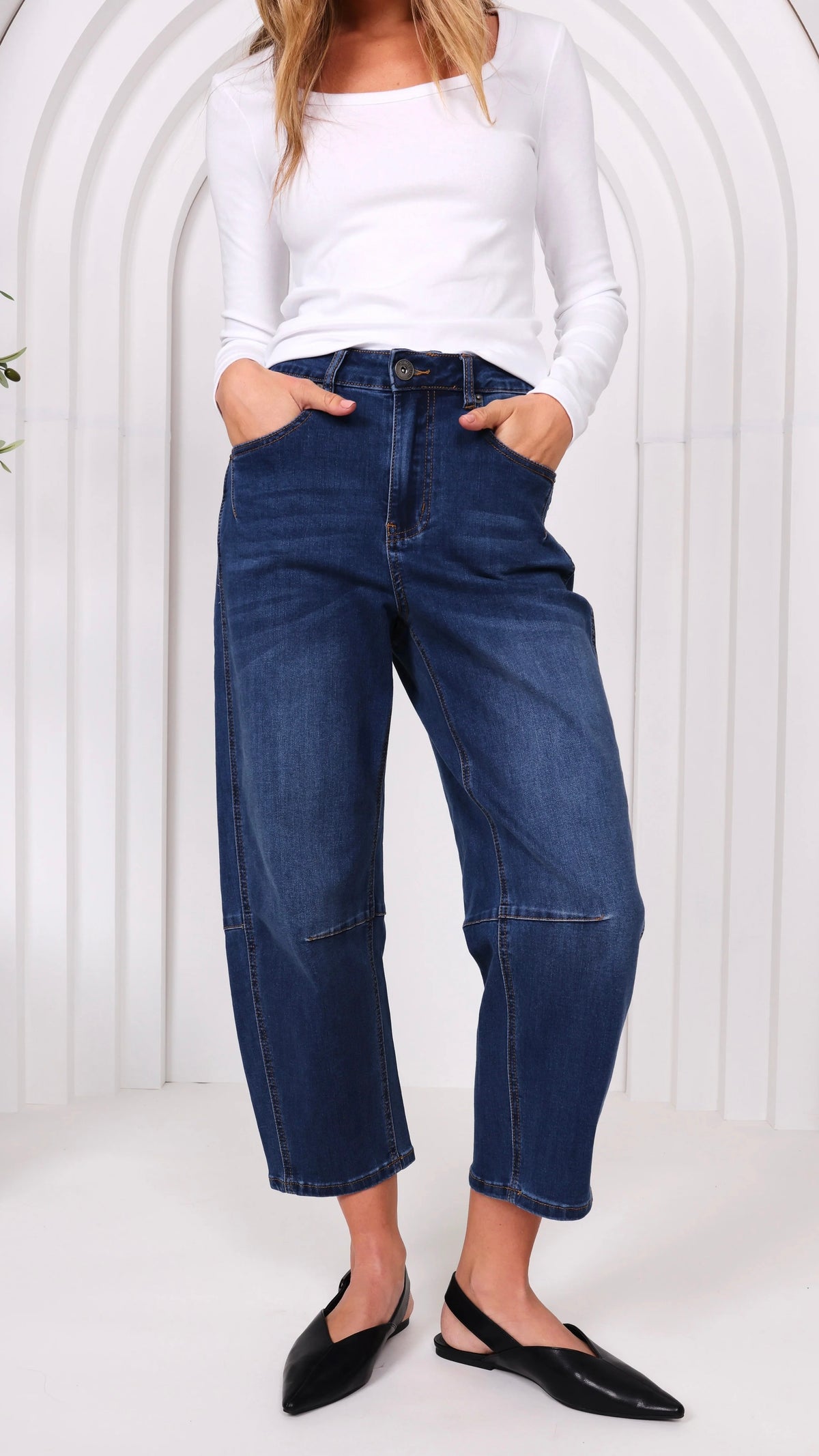 Monaco Toni Barrel Jeans Blue (Restock Arriving August)