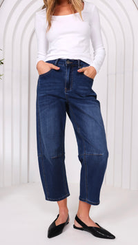 Monaco Toni Barrel Jeans Blue (Restock Arriving August)