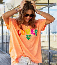 Lover Tee V Neck Orange