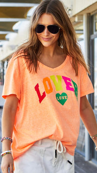 Lover Tee V Neck Orange