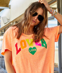 Lover Tee V Neck Orange