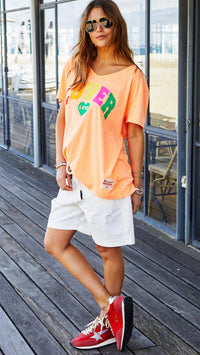 Lover Tee V Neck Orange