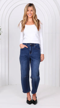 Monaco Toni Barrel Jeans Blue (Restock Arriving August)