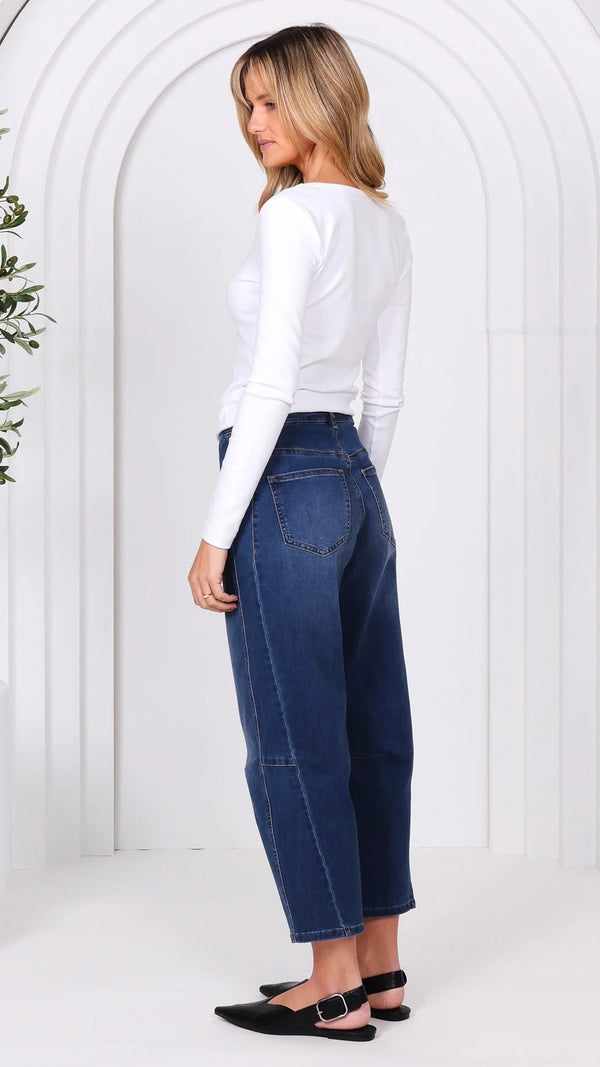 Monaco Toni Barrel Jeans Blue (Restock Arriving August)