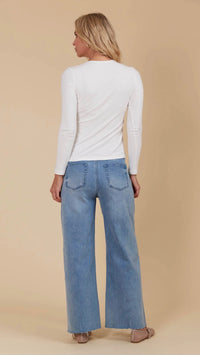 Naria Scoop Neck Top Ivory