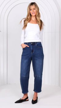 Monaco Toni Barrel Jeans Blue (Restock Arriving August)