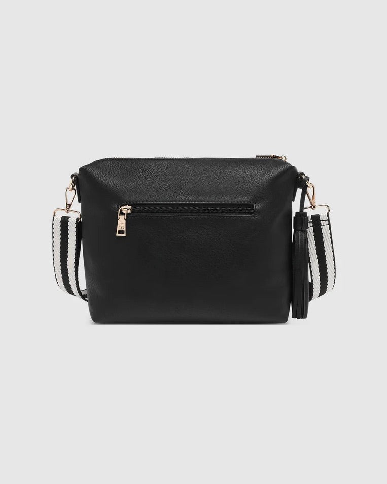 Kasey Stripe Crossbody Bag Black