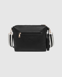 Kasey Stripe Crossbody Bag Black