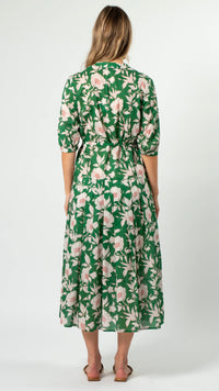 Amber Dress Vintage Green Floral