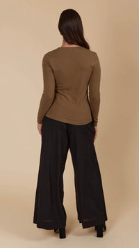 Naria Scoop Neck Top Toffee