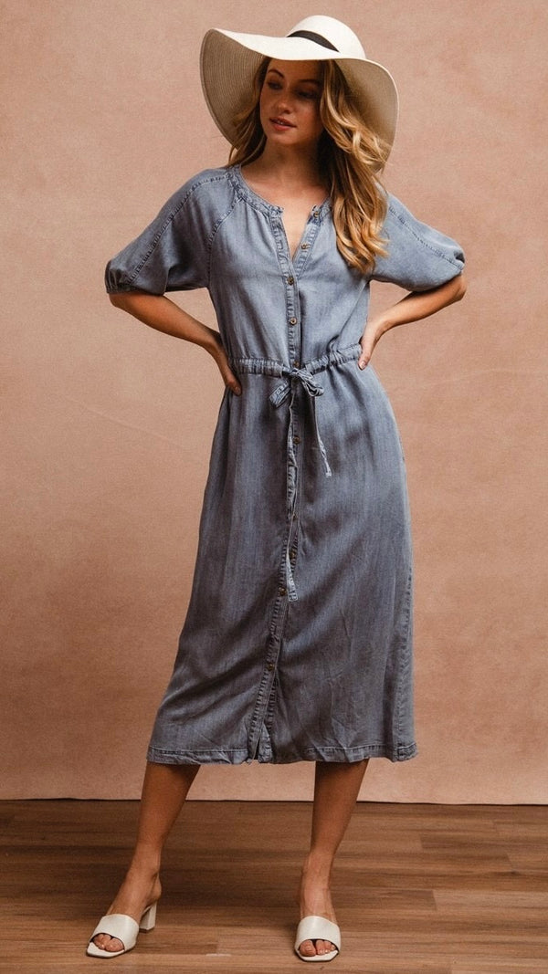 Austin Button Down Denim Dress