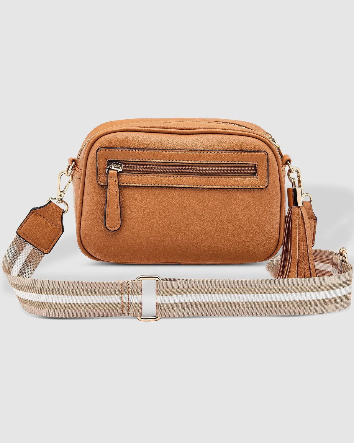 Jacinta Metallic Crossbody Bag Camel