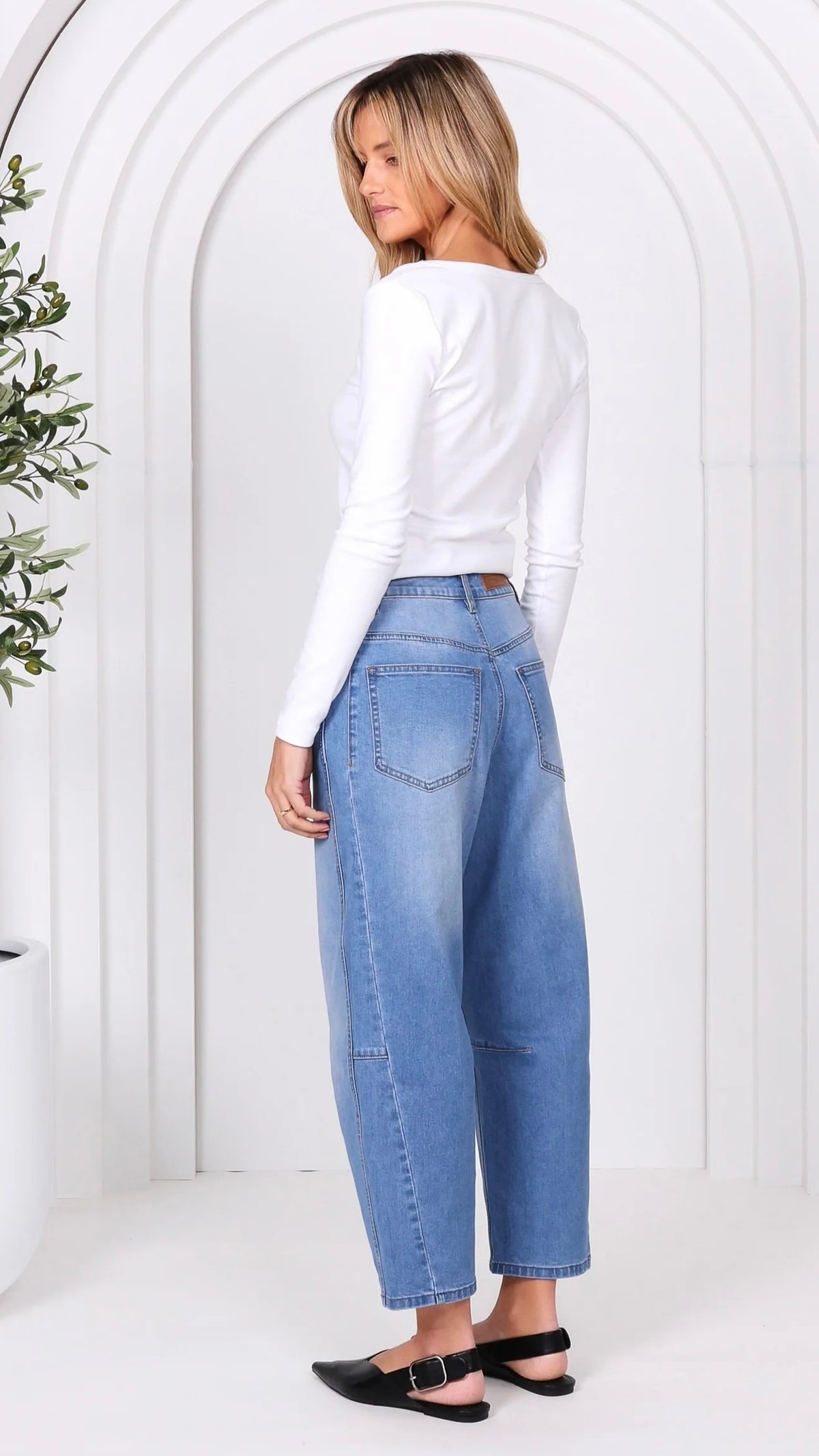 Monaco Toni Barrel Jeans Light Blue (Restock Arriving August)