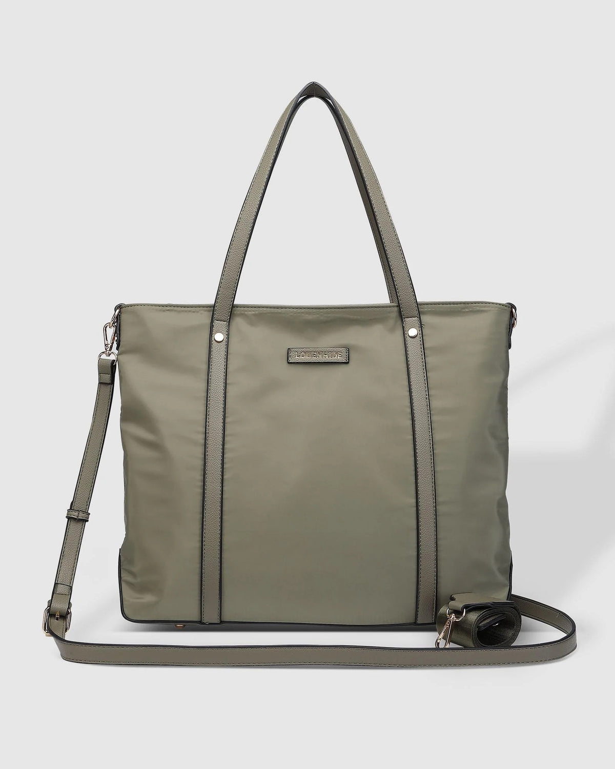 Nora Nylon Tote Bag Khaki