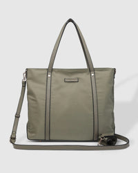 Nora Nylon Tote Bag Khaki