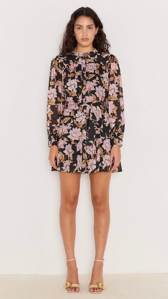 Willow Belted Mini Dress Floral