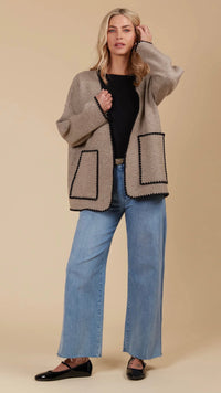 Athena Cardigan Taupe