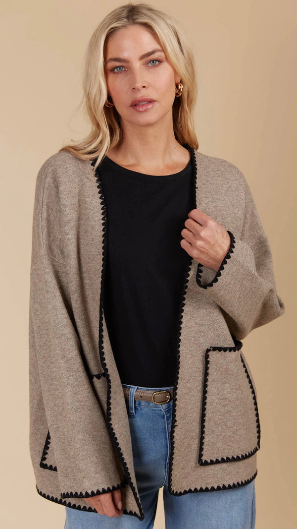 Athena Cardigan Taupe