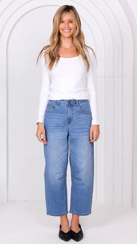 Monaco Toni Barrel Jeans Light Blue (Restock Arriving August)