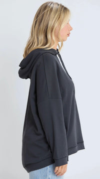 Newport Relaxed Hoodie Aged Black