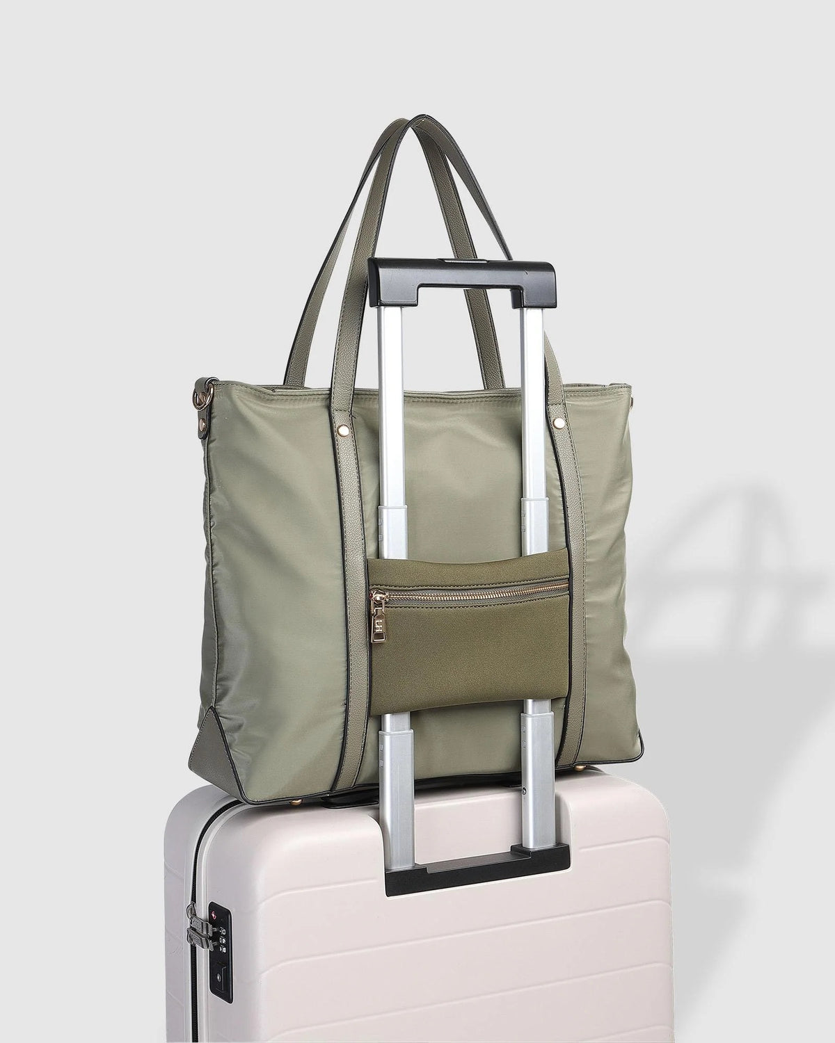 Nora Nylon Tote Bag Khaki