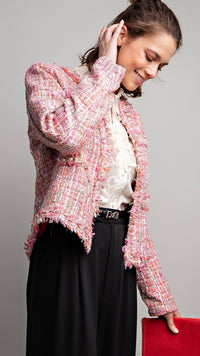 Tuile Tweed Jacket Pink