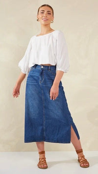 Palermo Drawstring Top Bianco